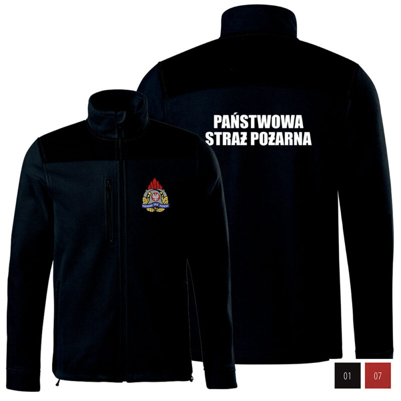 Fleece Sweatshirt OSP / PSP / MDP STATE FIRE SERVICE + Your Logo / Coat of Arms 360g