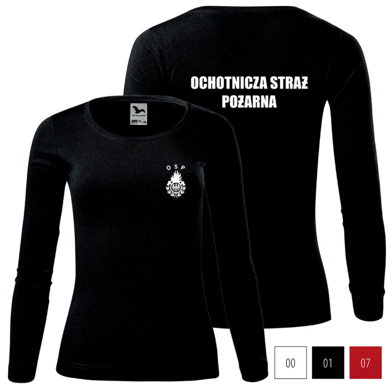 T-shirt FIT-T LS Women's 160g FIRE OSP / PSP / MDP OGNIK VOLUNTEER FIRE BRIGADE + Your Logo / Coat of Arms