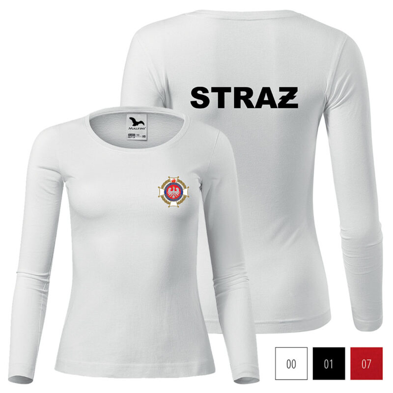 FIT-T LS Women's T-shirt 160g FIRE OSP / PSP / MDP Association of Volunteer Fire Departments + Your Logo / Coat of Arms