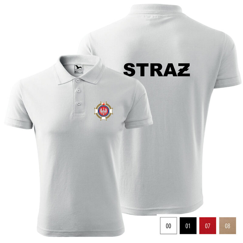 Men's Pique Polo T-shirt 203 200g FIRE OSP / PSP / MDP Association of Volunteer Fire Departments + Your Logo / Coat of Arms