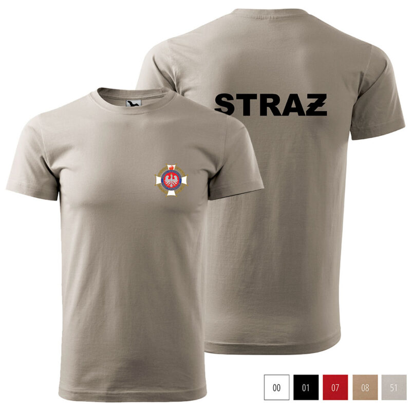 Men's T-shirt 160g FIRE OSP / PSP / MDP Association of Volunteer Fire Departments + Your Logo / Coat of Arms