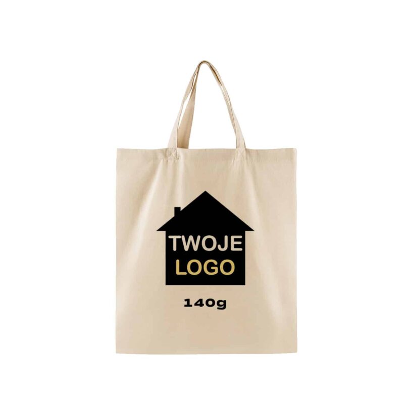 Cotton bag with short handle 140g 38x42cm Ercu