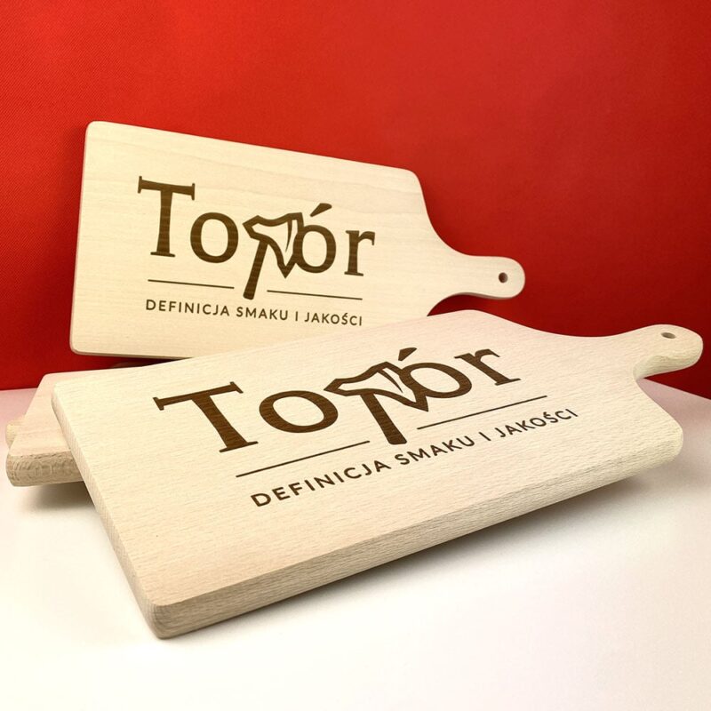 Wooden kitchen board with your own logo