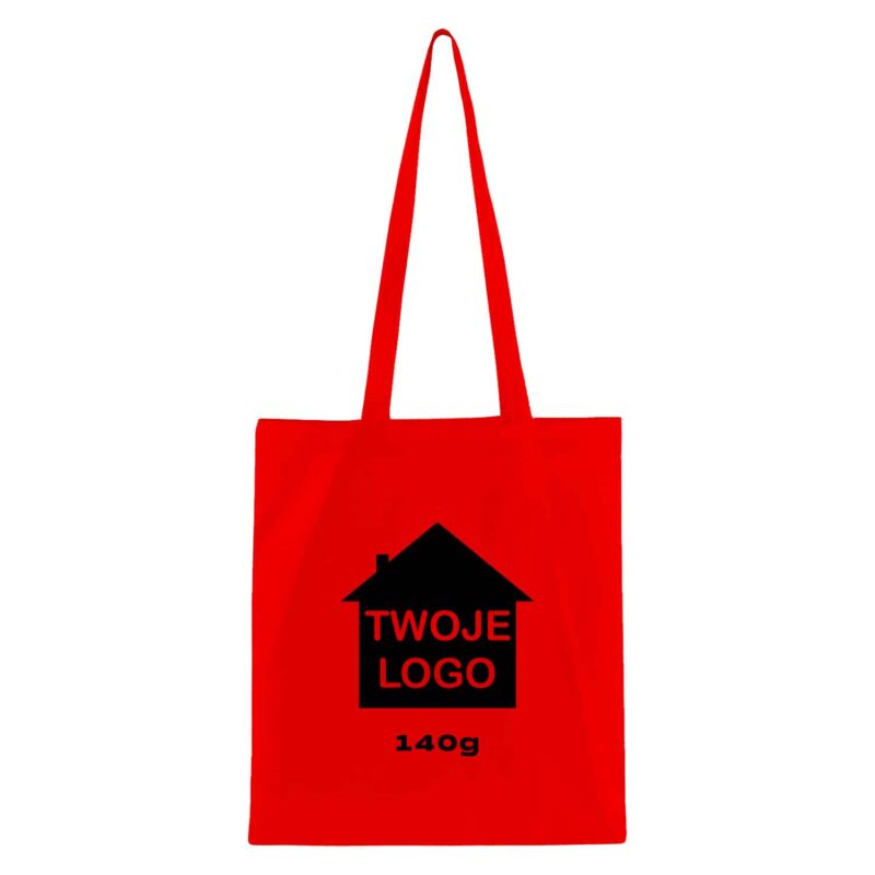 Cotton bag with long handle 140g 38x42cm Color