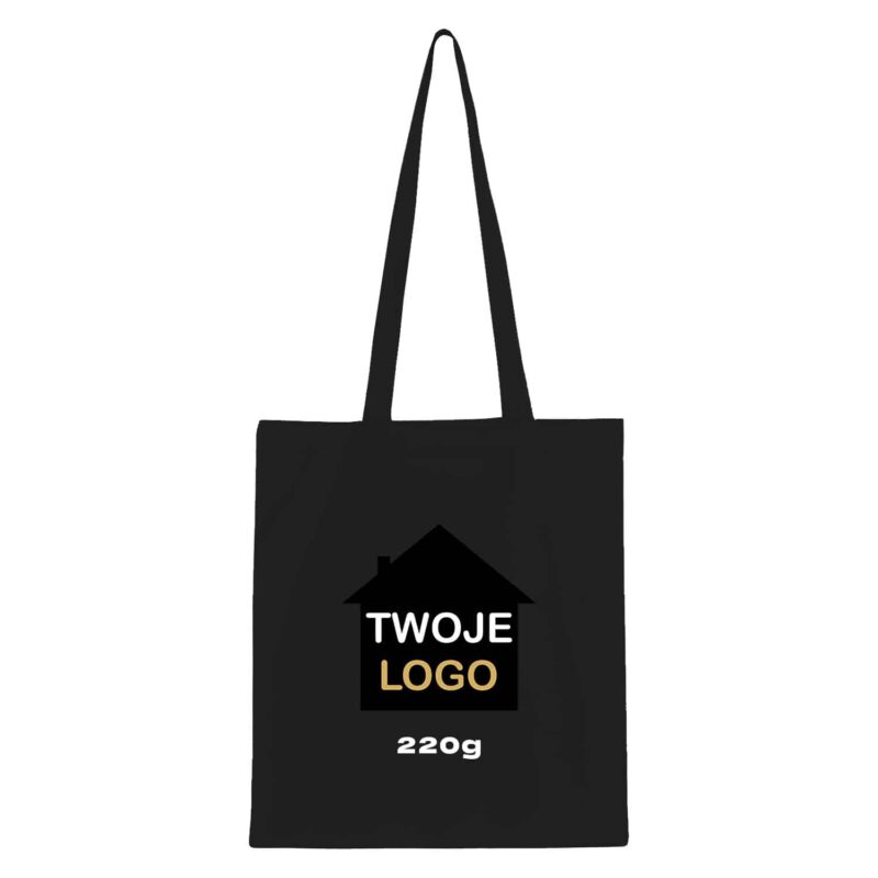 Cotton bag with long handle 220g 38x42cm Color