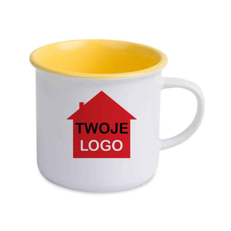 Camper mug with a colored interior 250ml with print
