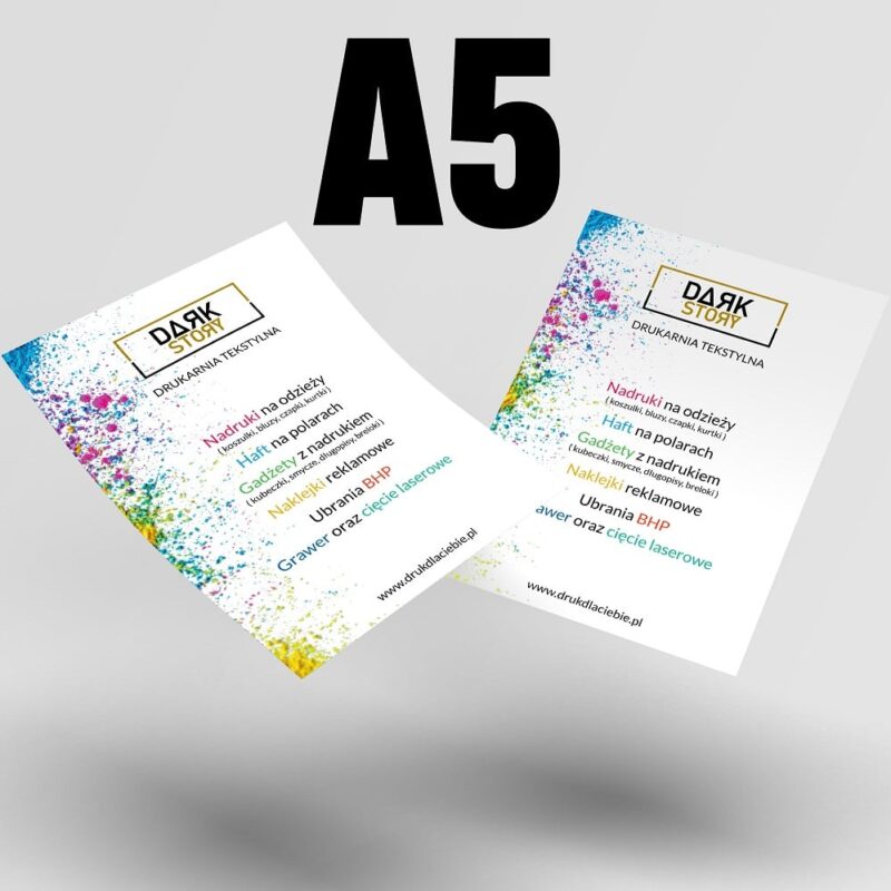 Leaflets printed in A5 format on 135g glossy chalk paper