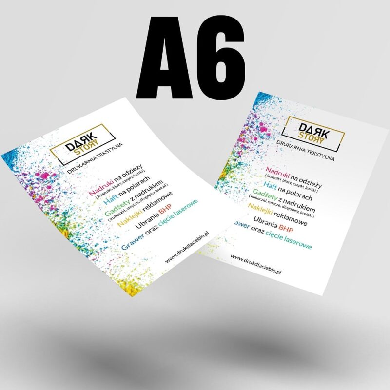 Leaflets printed in A6 format on 135g glossy chalk paper