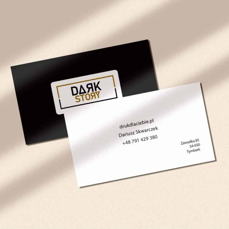 Business cards laminated with PREMIUM SOFT-TOUCH velvety touch foil