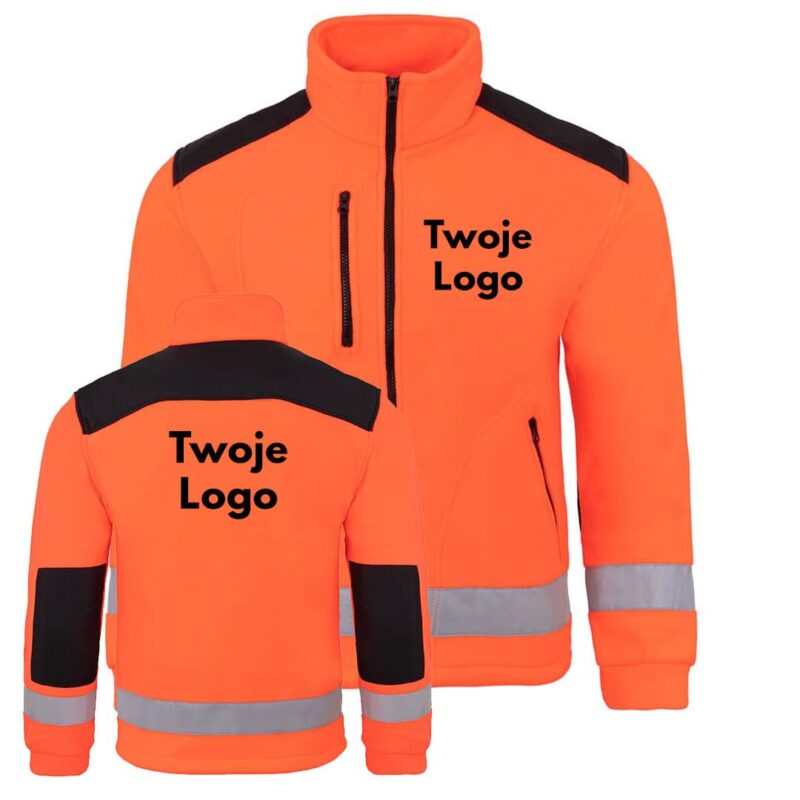 Fleece Thick Warm FLRA 340g FLUO RD Reflective Orange PARAMEDIC with Your Logo