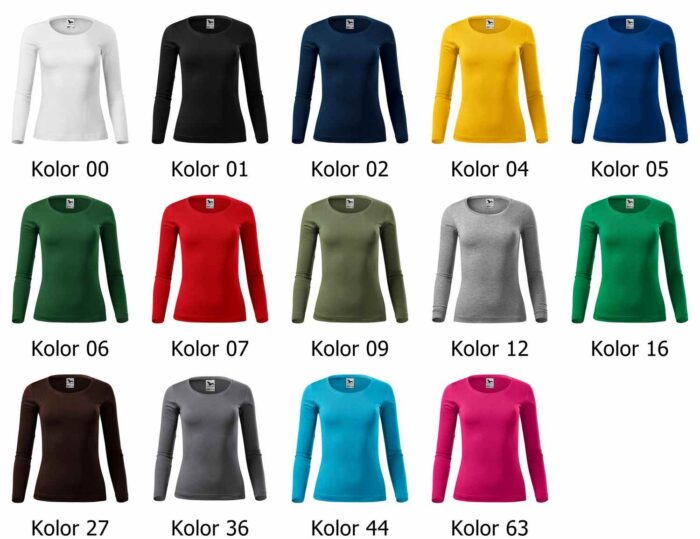 kolory-koszulka-damska-fit-ls-169 kolory-koszulka-damska-fit-ls-169