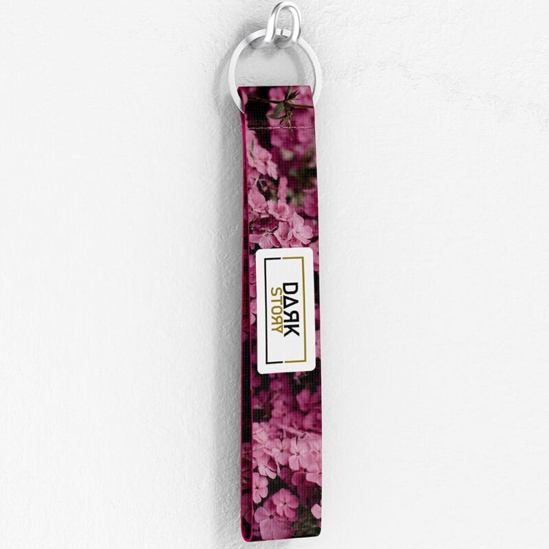 Keychain short lanyard with print, 10mm wide