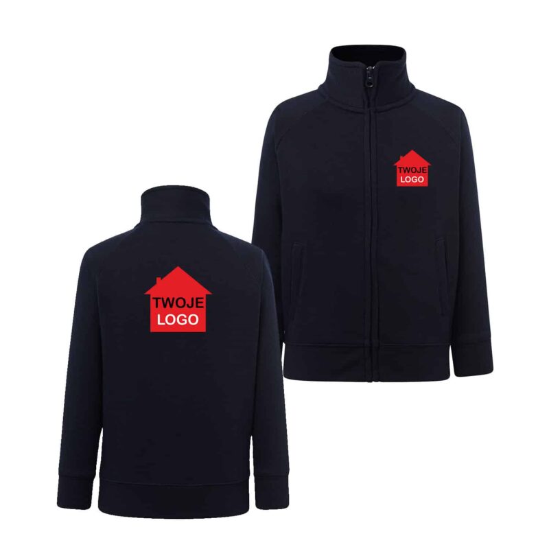 Children's sweatshirt without hood with zipper JHK SWRK FU ZIP with your print