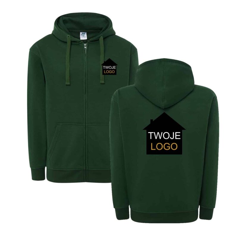 Men's unisex hooded sweatshirt with zipper JHK SWUA HOOD with your print