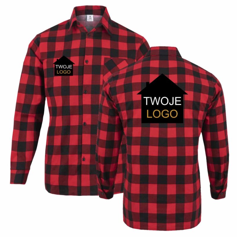 Cotton flannel work shirt with your print