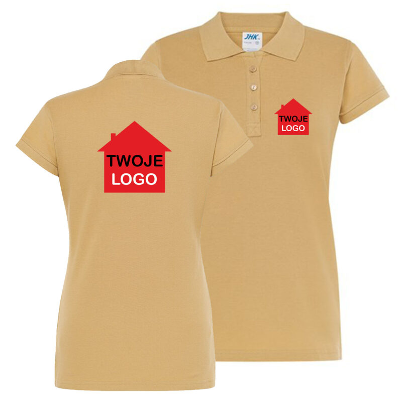 Women's short-sleeved POPL 200 polo shirt with your logo