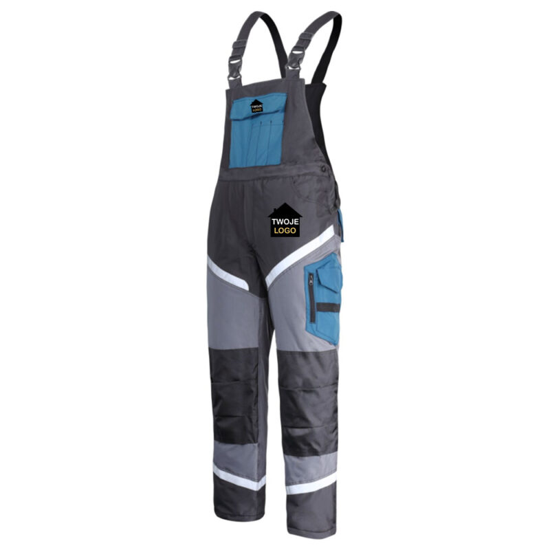 Lahti Pro L41109 insulated winter work dungarees with your print