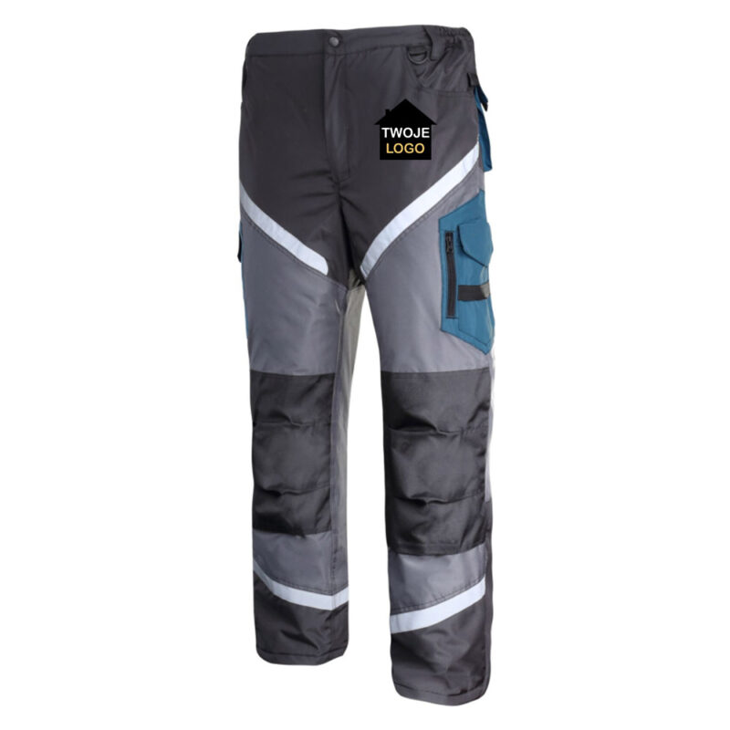 Lahti Pro L41012 waist-length insulated winter work trousers with your print