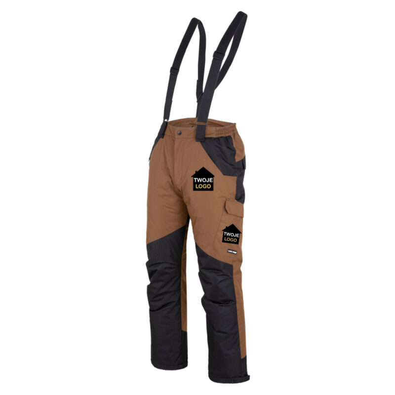 Lahti Pro L41016 insulated winter work trousers with suspenders with your print