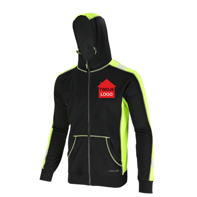 Black Lahti Pro L40151 sports hoodie with your print