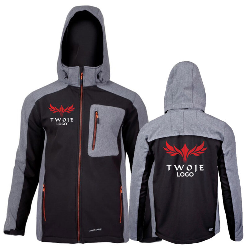 Men's Lahti Pro L40916 hooded softshell jacket with your print