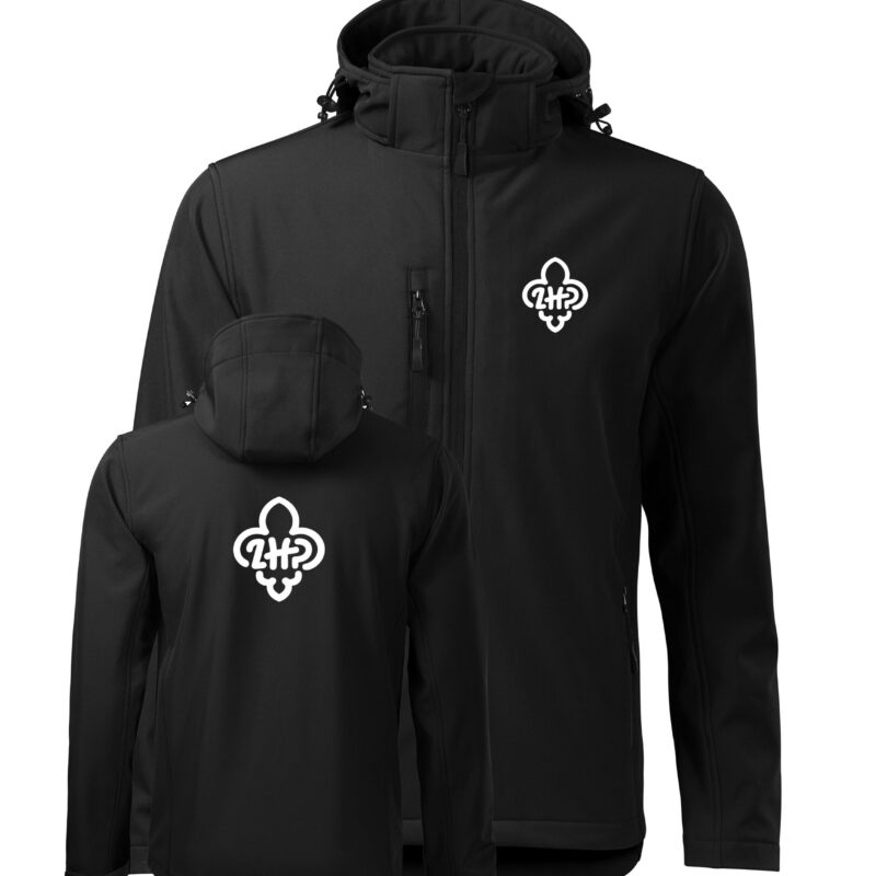 Men's Performance Softshell Jacket 522 300g Personalized Jacket for ZHP and ZHR Scouts with a Permanent Print of Your Own Team/Regiment Logo - Perfect for Camp, Hike, Rally and Scout Events - Scout Clothing Made to Order