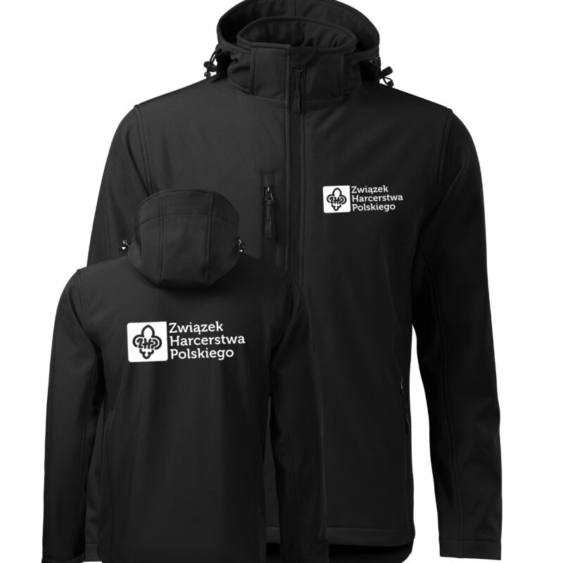 Men's Performance Softshell Jacket 522 300g Personalized Jacket for ZHP and ZHR Scouts with a Permanent Print of Your Own Team/Regiment Logo - Perfect for Camp, Hike, Rally and Scout Events - Scout Clothing Made to Order